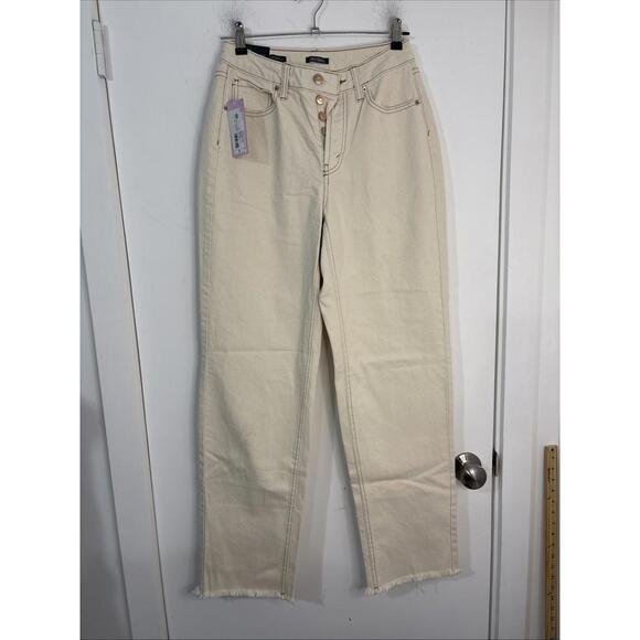 Ladies Sz 6 NWT BARREL STRAIGHT LEG BUTTON FLY JEANS SZ 6 - Picture 1 of 7